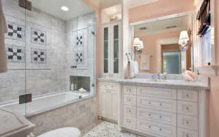 Сочетание розового и серого цветов в интерьере