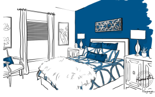 Синий цвет в интерьере: популярные способы применения