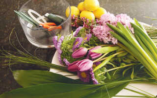 Цветочная композиция из весенних цветов