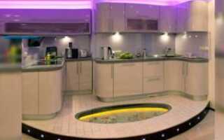 Как сделать кухню на подиуме