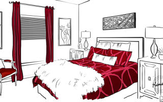 Красный цвет в интерьере