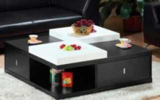 Стандартные размеры журнального столика (ширина, высота)