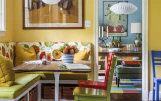 Как разместить кухонный уголок в столовой