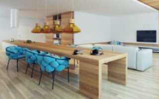 Кухня-гостиная в современном стиле + фото