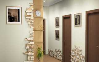 Варианты декоративного камня и отделка коридора