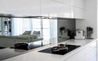 Зеркальный фартук на кухне: плюсы и минусы, отзывы