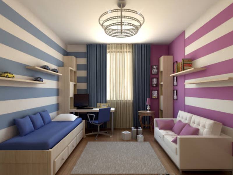 полосатые обои