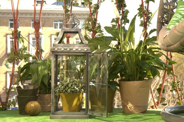 Уютный балкон для летнего отдыха