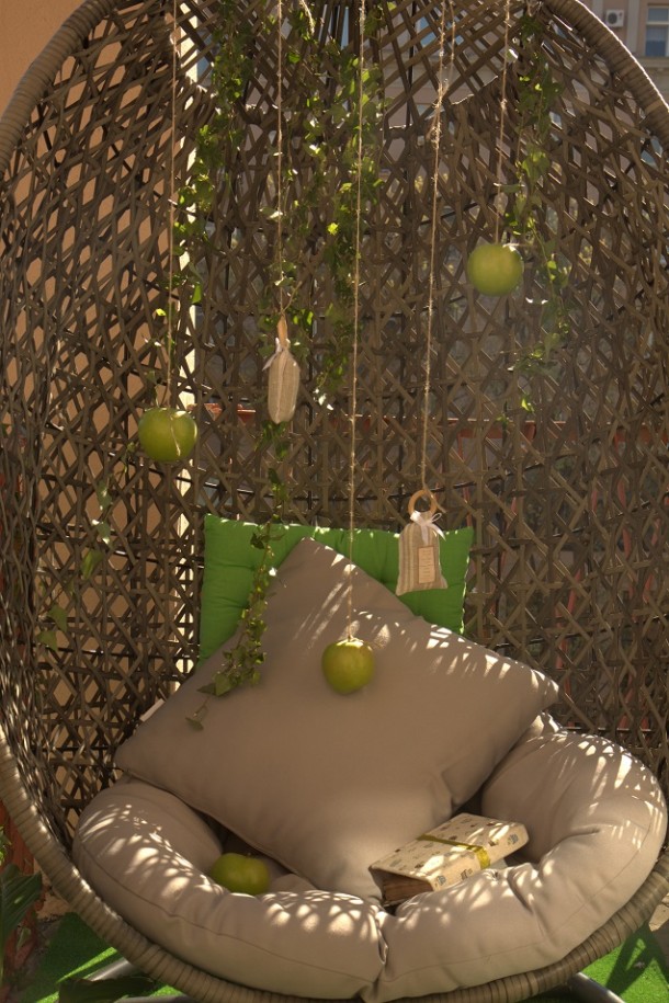 Уютный балкон для летнего отдыха