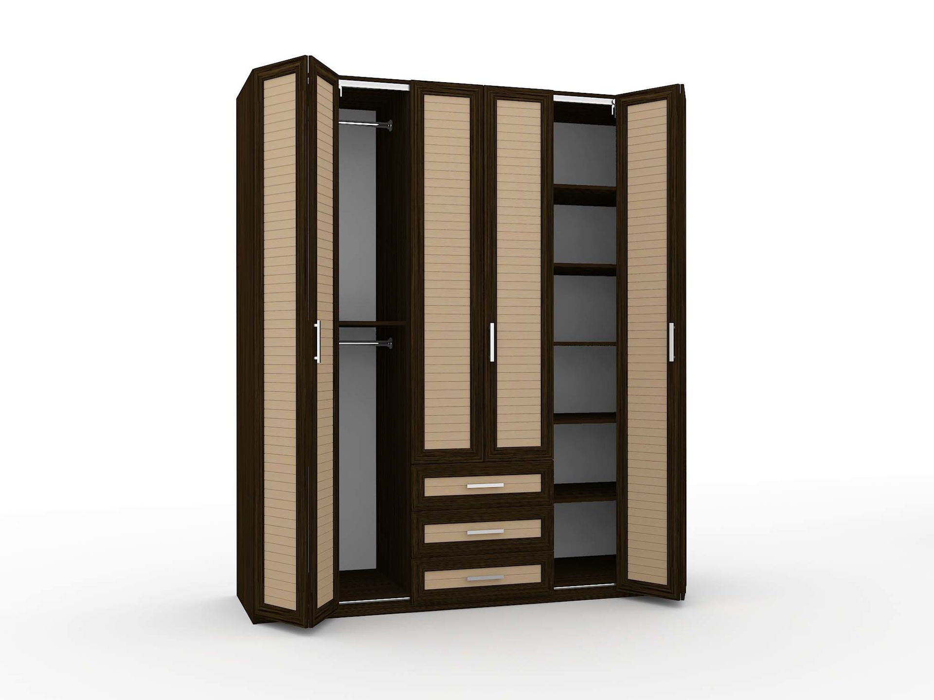 Шкаф-гармошка с плит МДФ