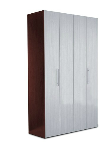 Дверцы из металла в шкафе гармошке.