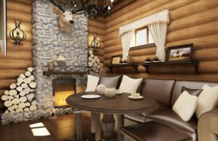 Дизайн бани с комнатой отдыха внутри