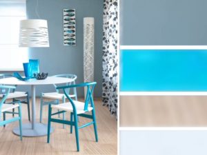 Оттенки голубого цвета в интерьере: фото и названия
