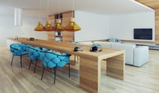 Кухня-гостиная в современном стиле + фото