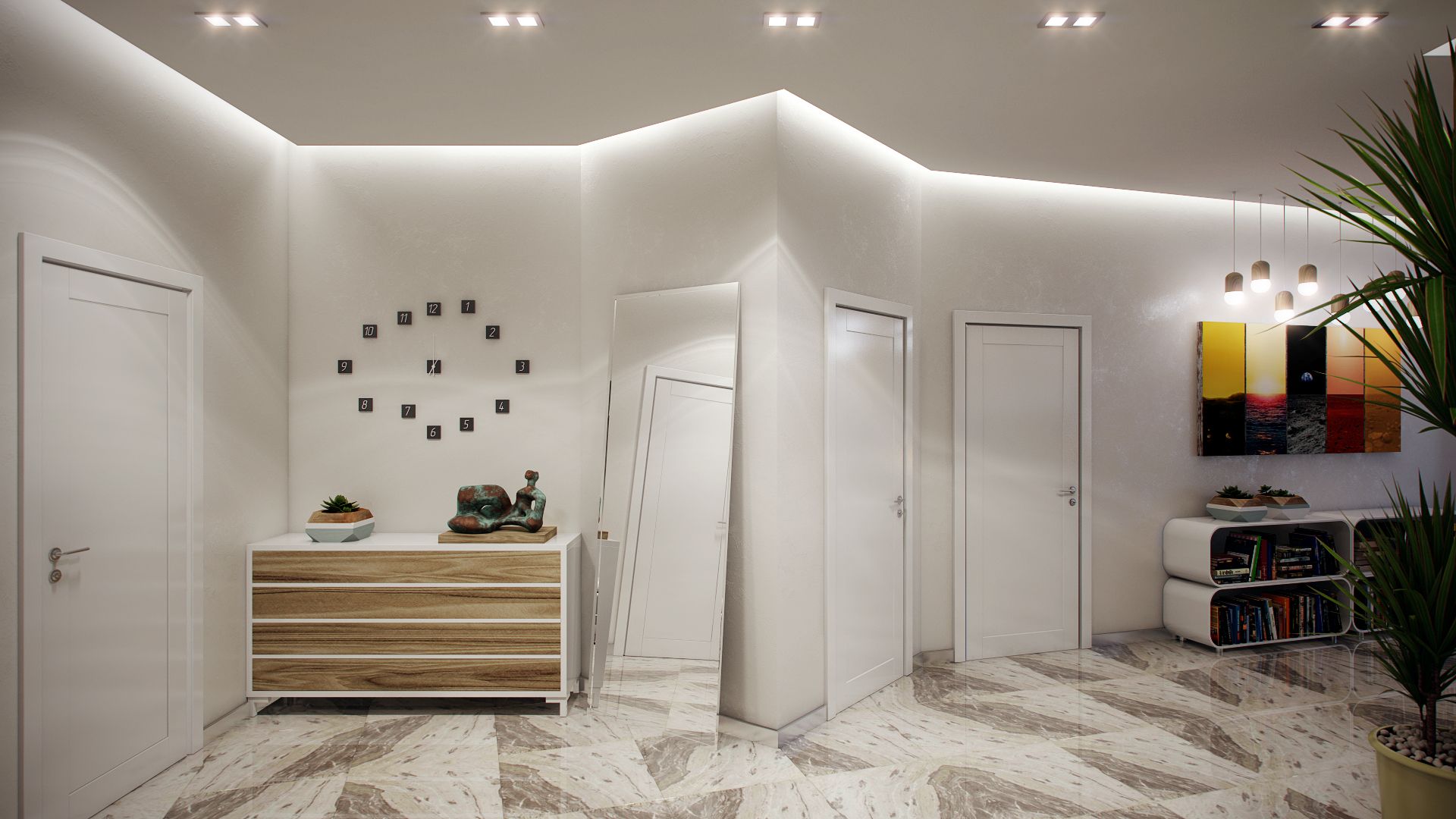 настенные часы в прихожей