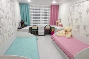 Комбинированные обои для детской комнаты разнополых детей