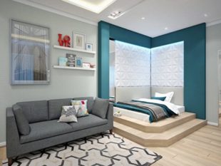 Подиумная кровать: разновидности, достоинства, особенности