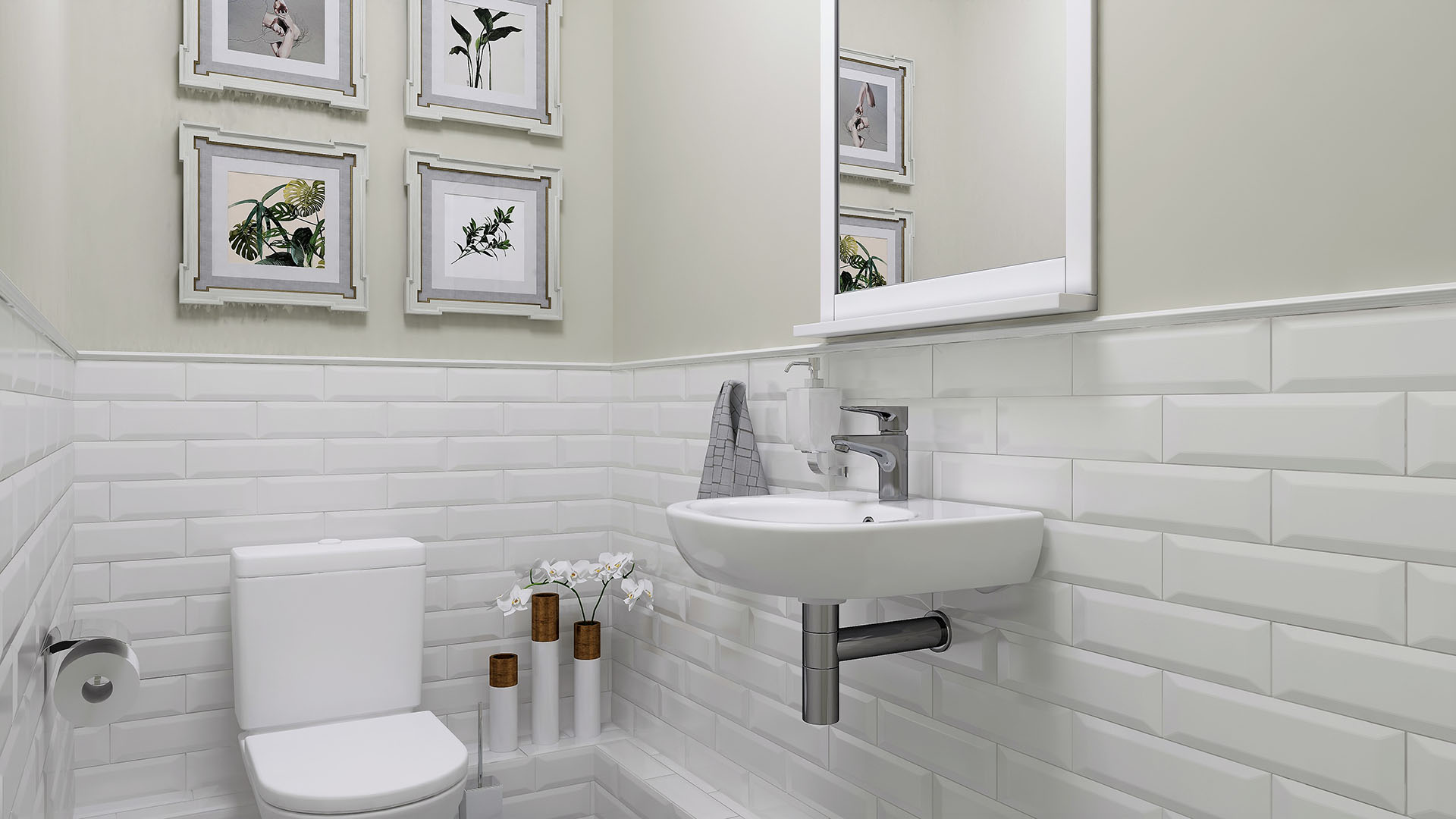 сочетание разных типов отделки