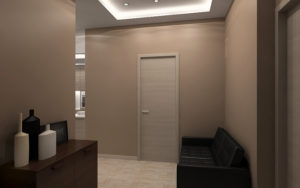 темные стены в коридоре