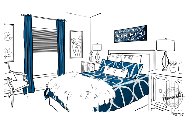 Синий цвет в интерьере: популярные способы применения