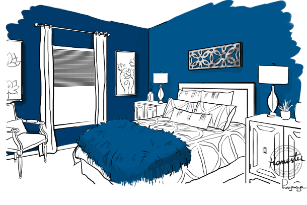 Синий цвет в интерьере: популярные способы применения