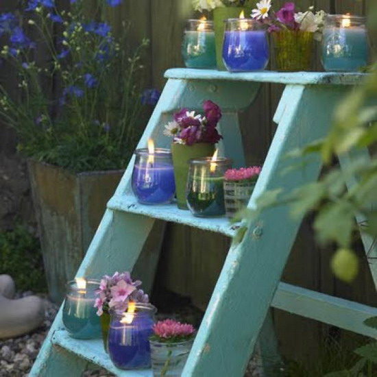 Лестница – подставка для цветов