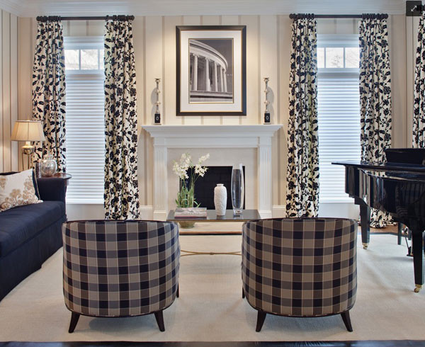 BlackWhiteGinghamChairs