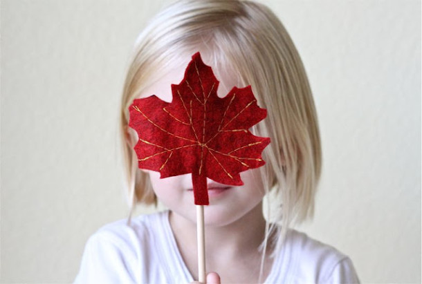 Листья из фетра