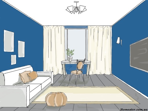 Как сочетать цвет стен, пола и потолка