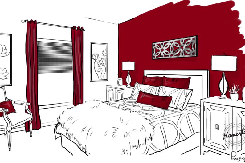 Красный цвет в интерьере