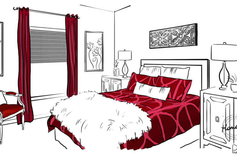 Красный цвет в интерьере