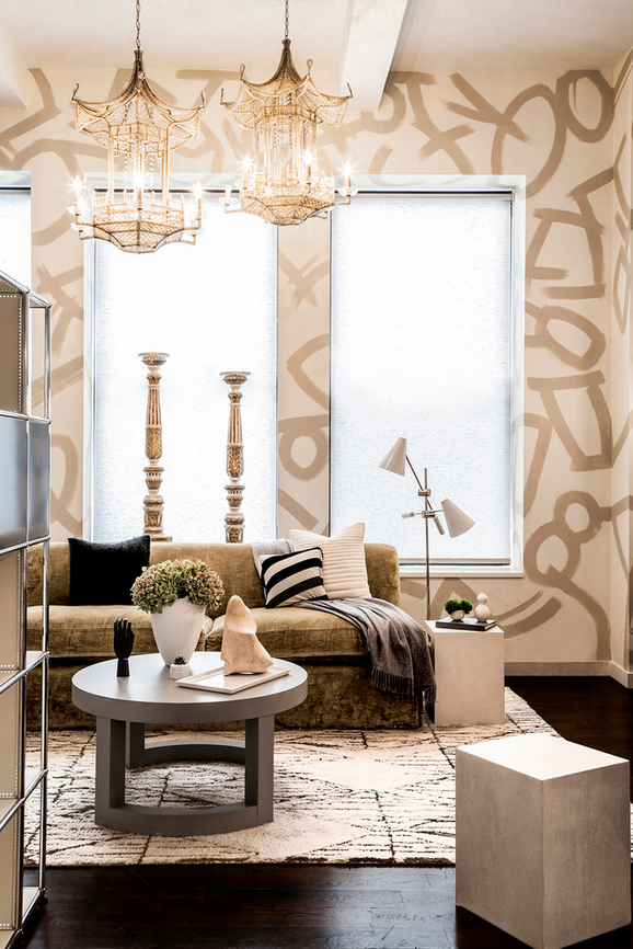 бежевые обои екатерина просяная дизайнер интерьера 10