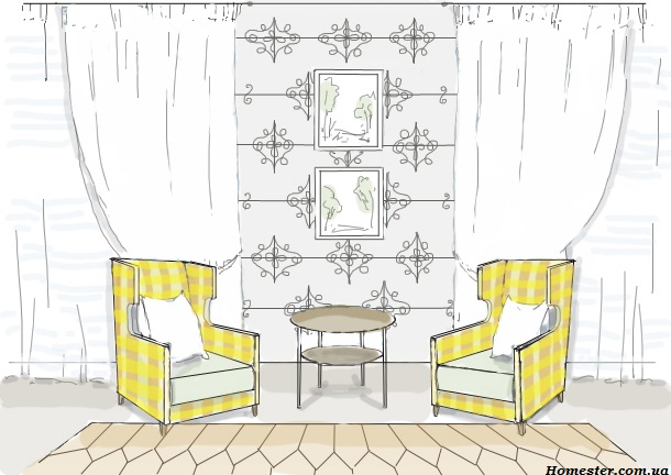 Как в интерьере сочетать клетку с другими узорами