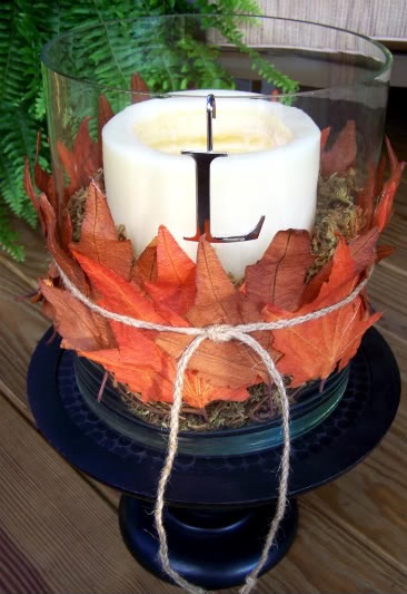Осенний декор: композиция со свечей Осенний декор: композиция со свечей
